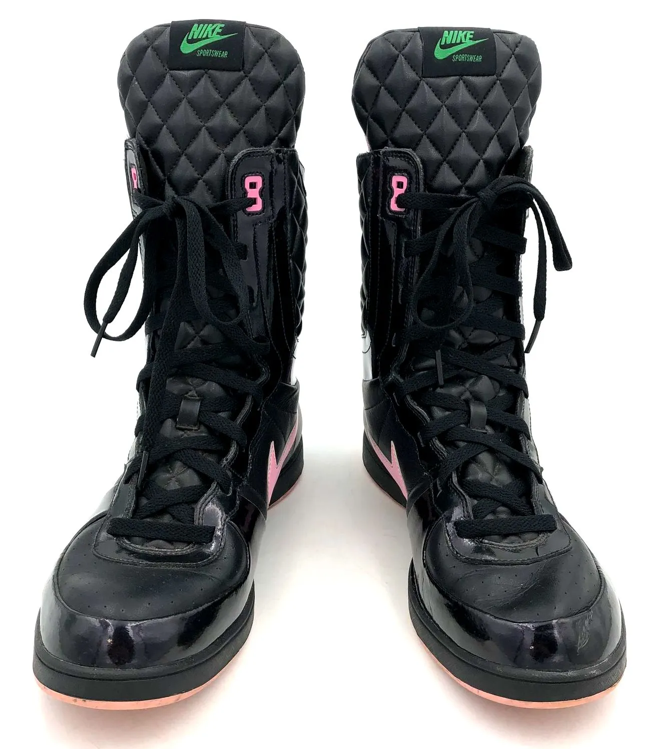 Nike 333891-063 Women's Sports Legend High Black/Pink Sneakers - Size 12 ( COA)
