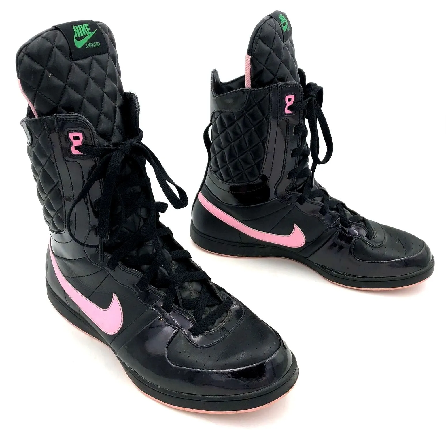 Nike 333891-063 Women's Sports Legend High Black/Pink Sneakers - Size 12 ( COA)