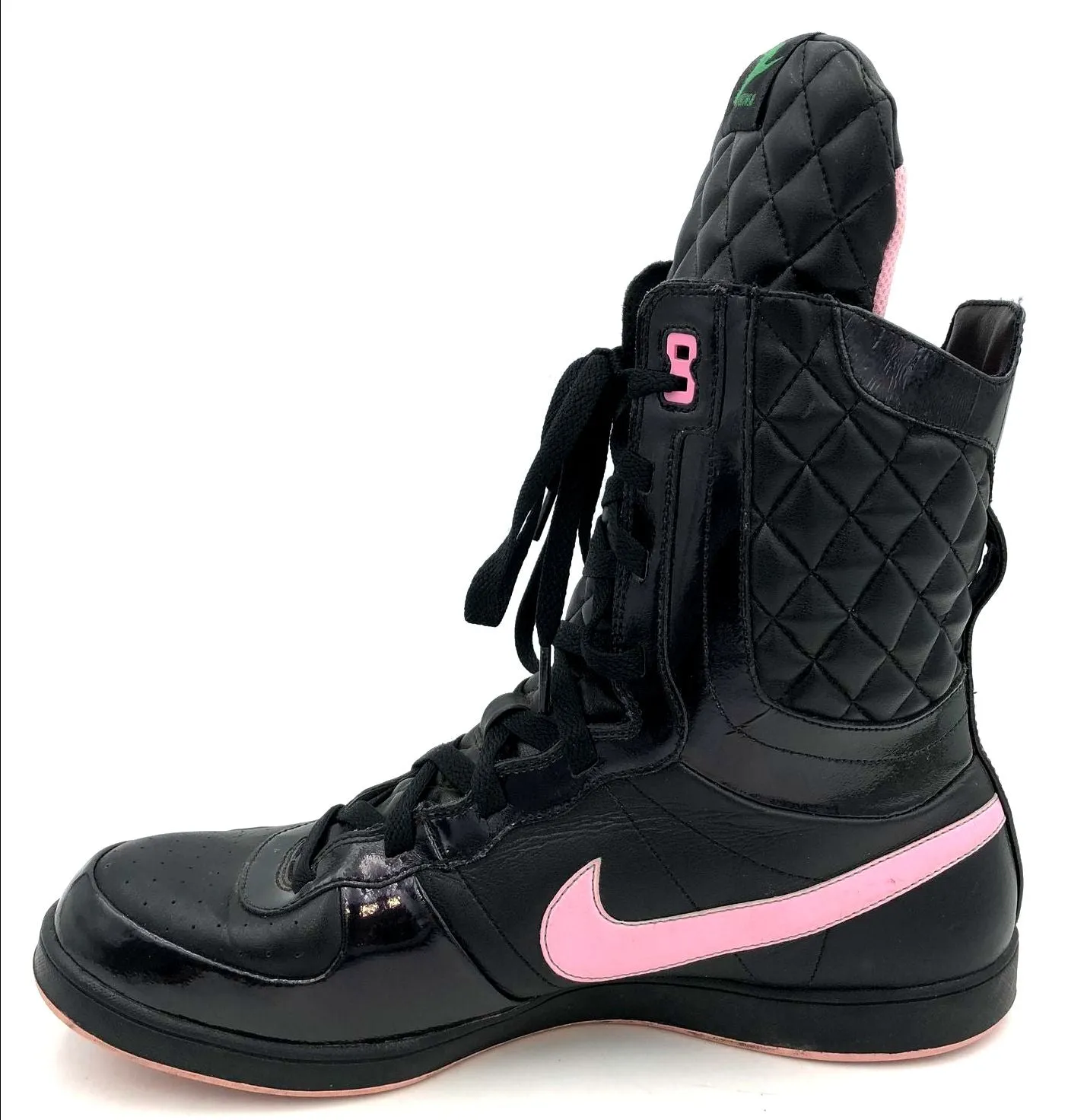 Nike 333891-063 Women's Sports Legend High Black/Pink Sneakers - Size 12 ( COA)