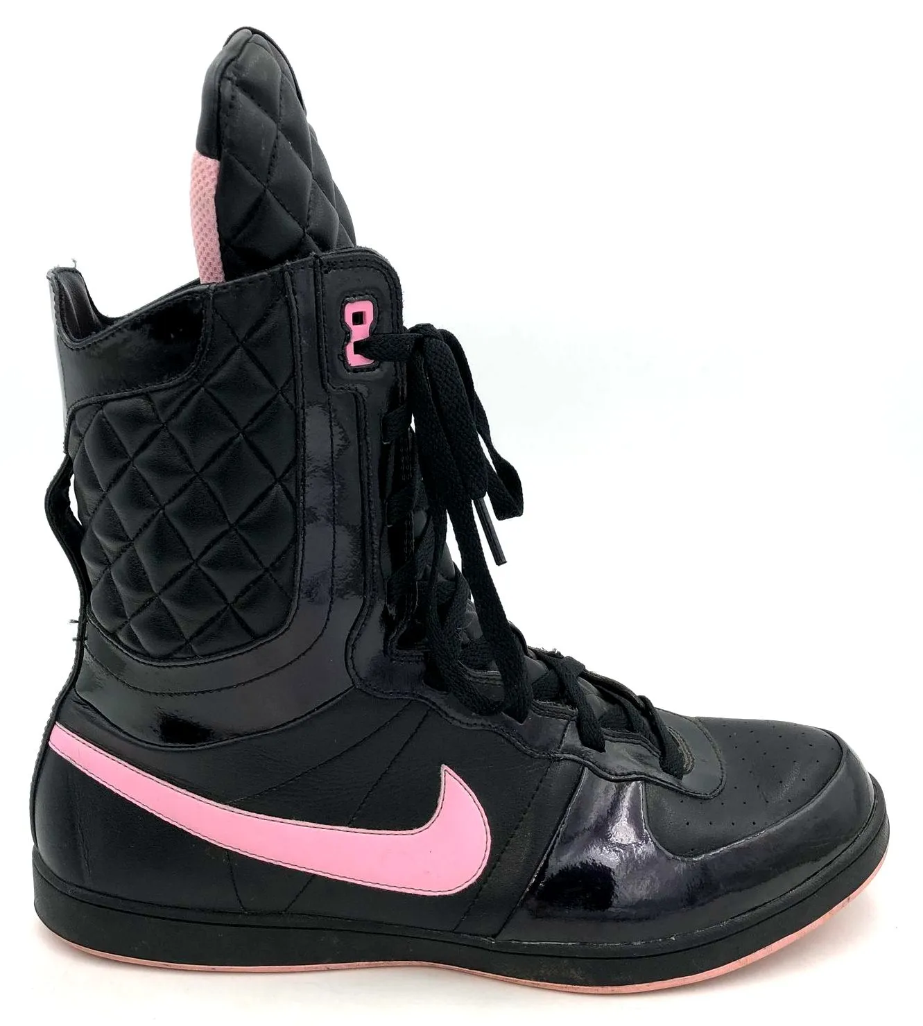 Nike 333891-063 Women's Sports Legend High Black/Pink Sneakers - Size 12 ( COA)