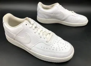 Nike Court Vision Low Women's 'Triple White' Basketball Sneakers - Sz 10 ( COA)