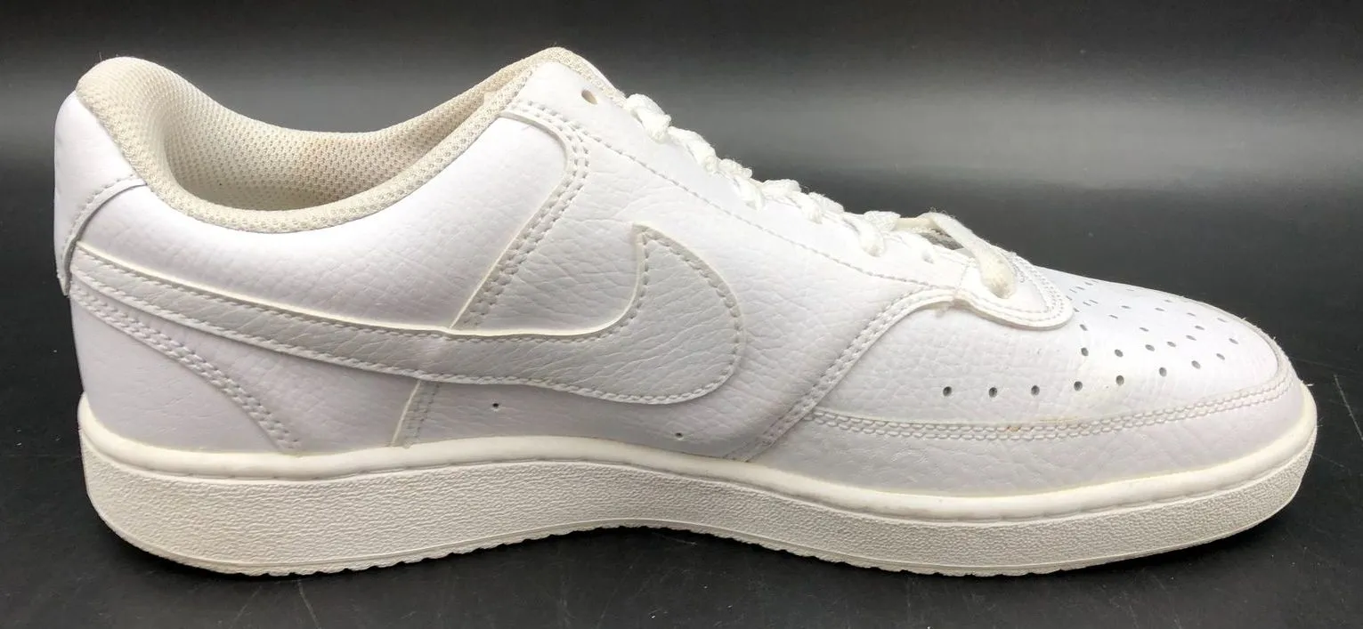 Nike Court Vision Low Women's 'Triple White' Basketball Sneakers - Sz 10 ( COA)
