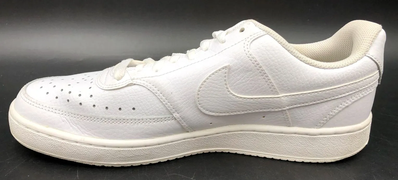 Nike Court Vision Low Women's 'Triple White' Basketball Sneakers - Sz 10 ( COA)