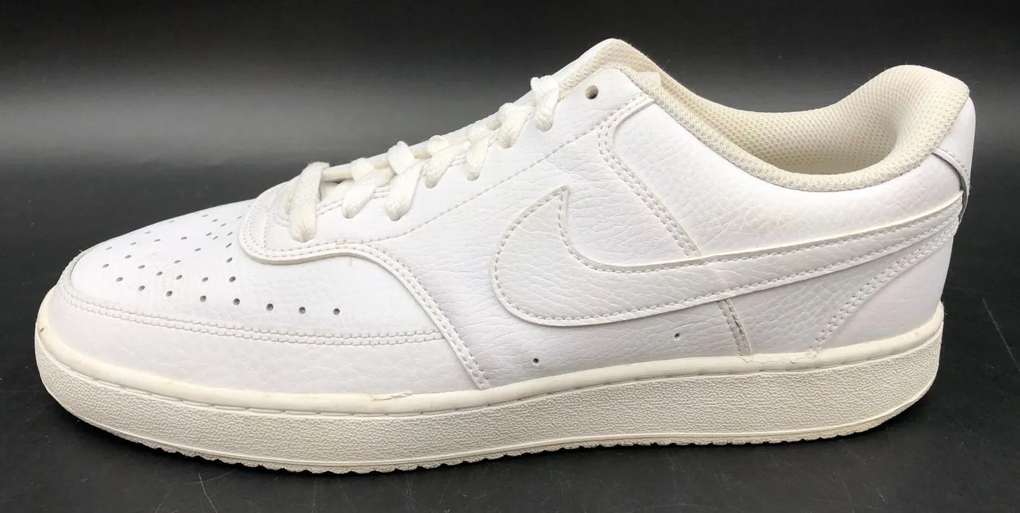 Nike Court Vision Low Women's 'Triple White' Basketball Sneakers - Sz 10 ( COA)