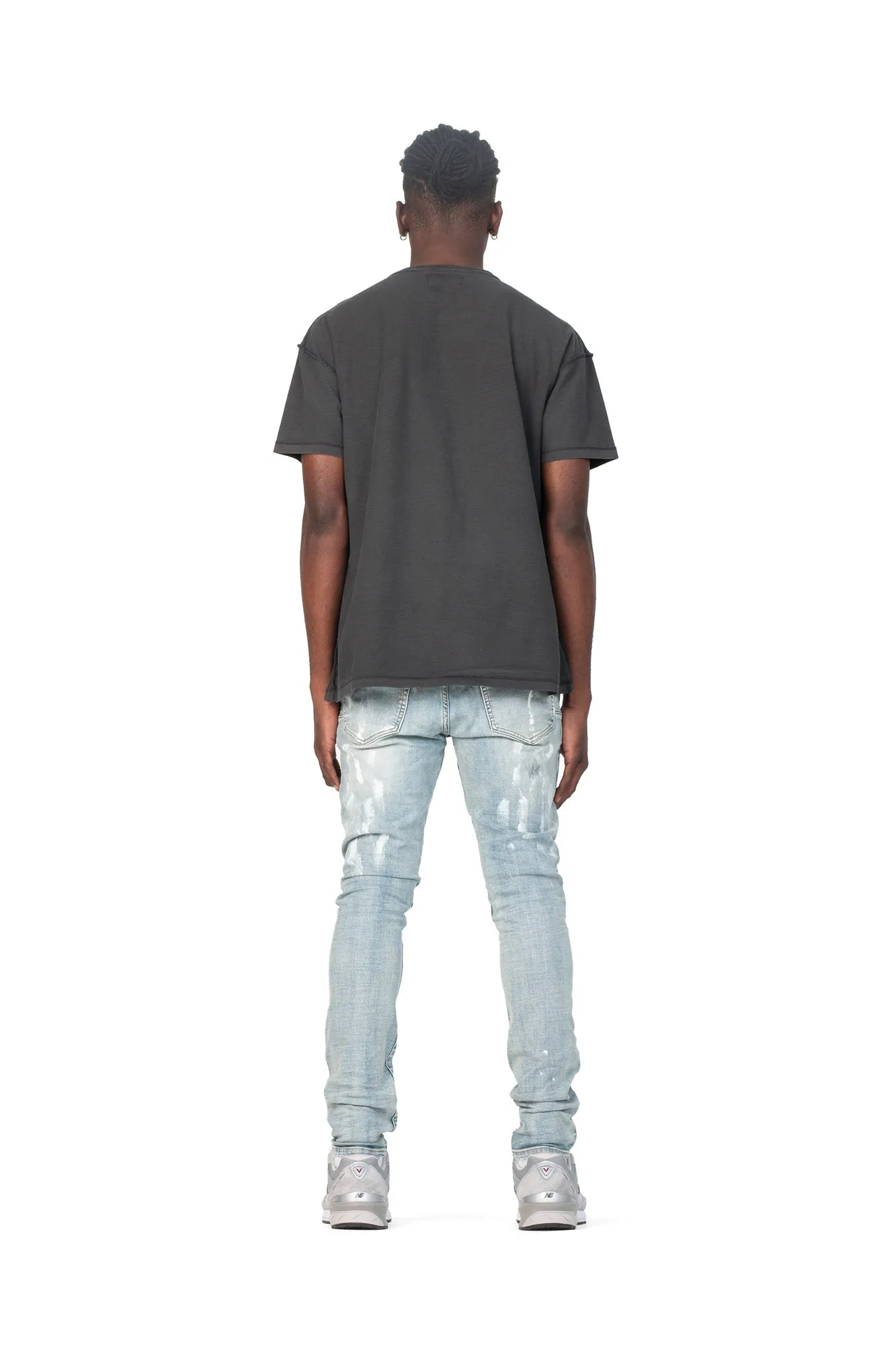 P001 Light Indigo Paint Blowout (Indigo) - P001-LIA