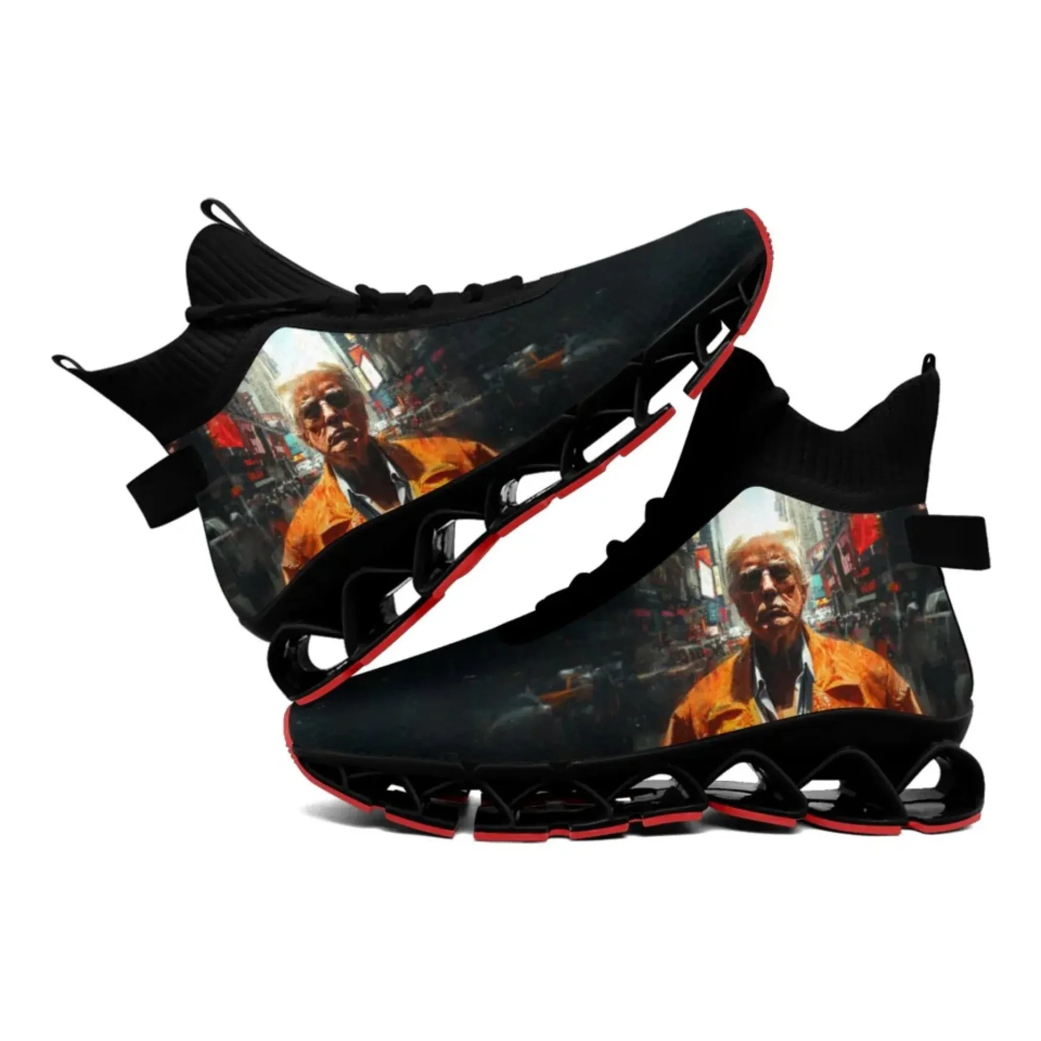 Personalized Trump Sneakers, Custom Patriotic Shoes, Breathable and Glow at light Shoes
