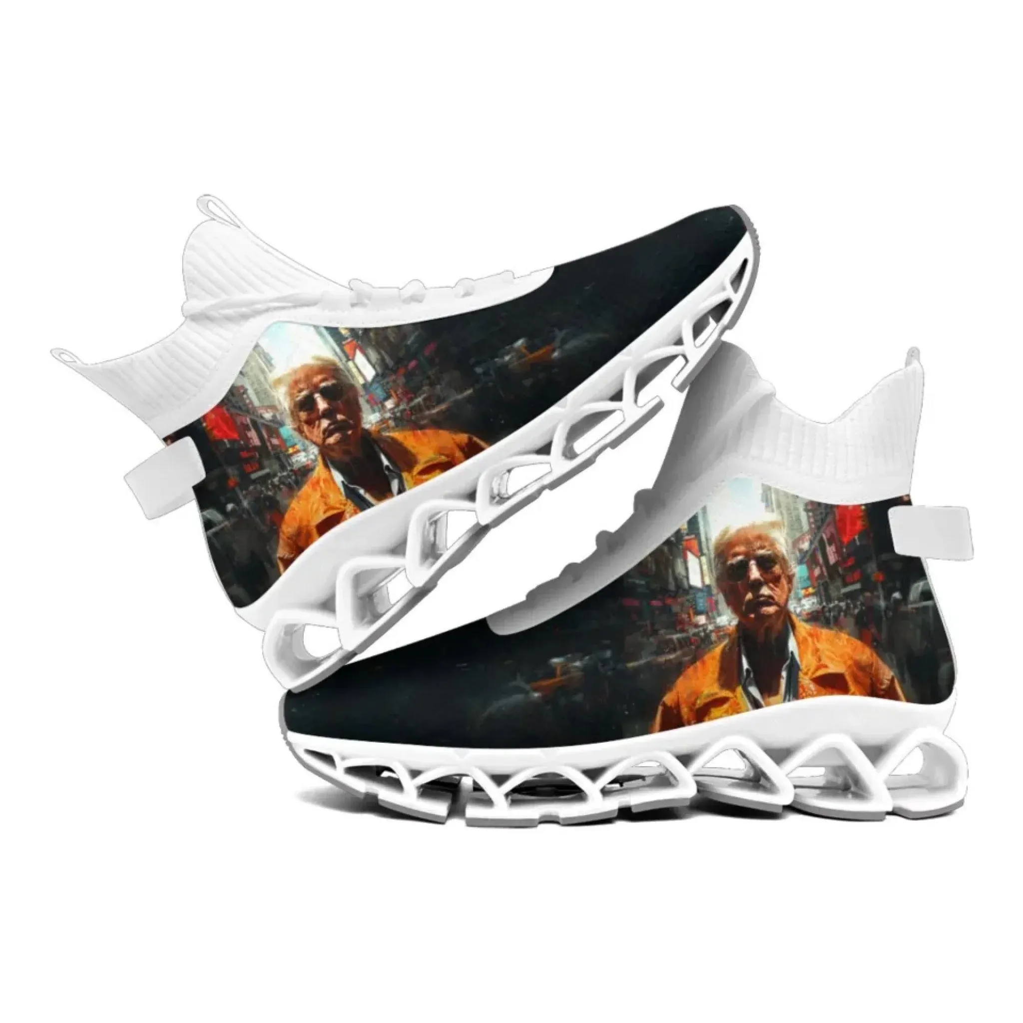 Personalized Trump Sneakers, Custom Patriotic Shoes, Breathable and Glow at light Shoes
