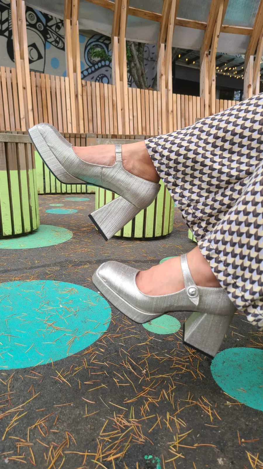 Pluma Metallic Maryjane Pump