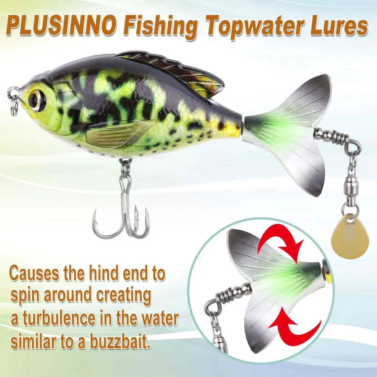 PLUSINNO 5Pcs Fish Hard Lure Fishing Tackle Kits