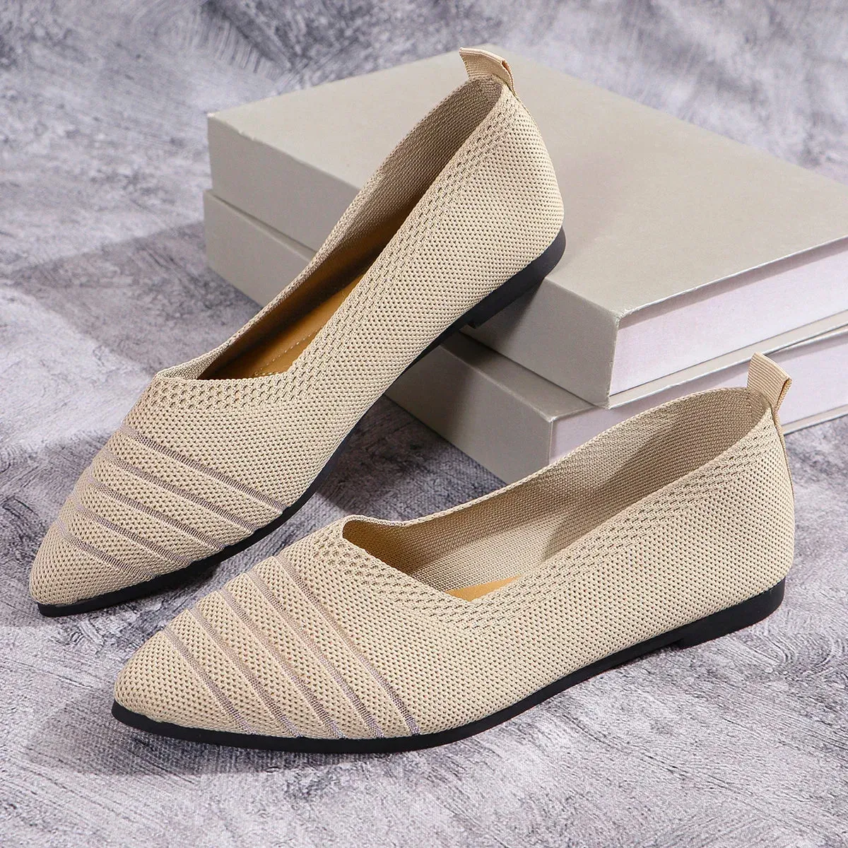 Pointed Knitted Flats