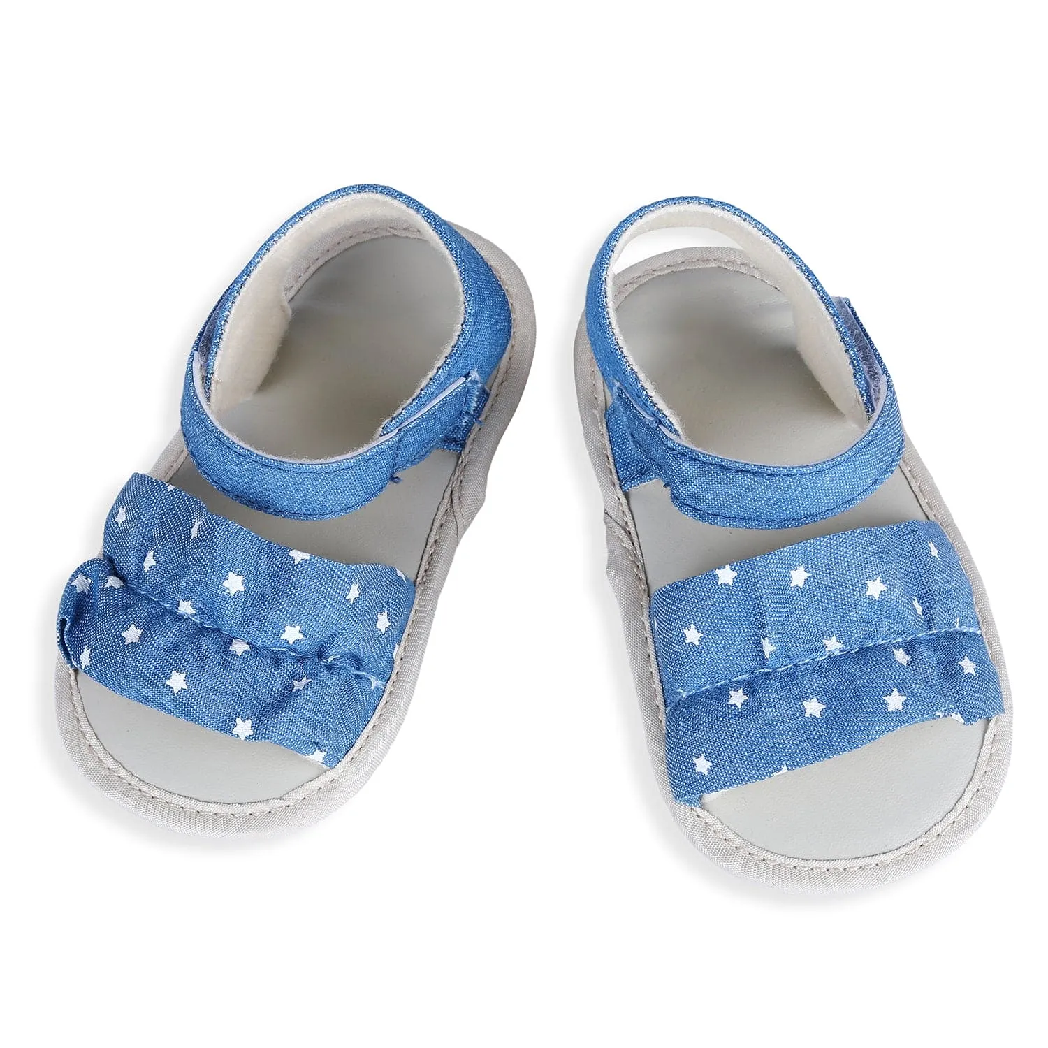 Ruffle Star Premium Girls Anti-Slip Sandal Booties - Blue