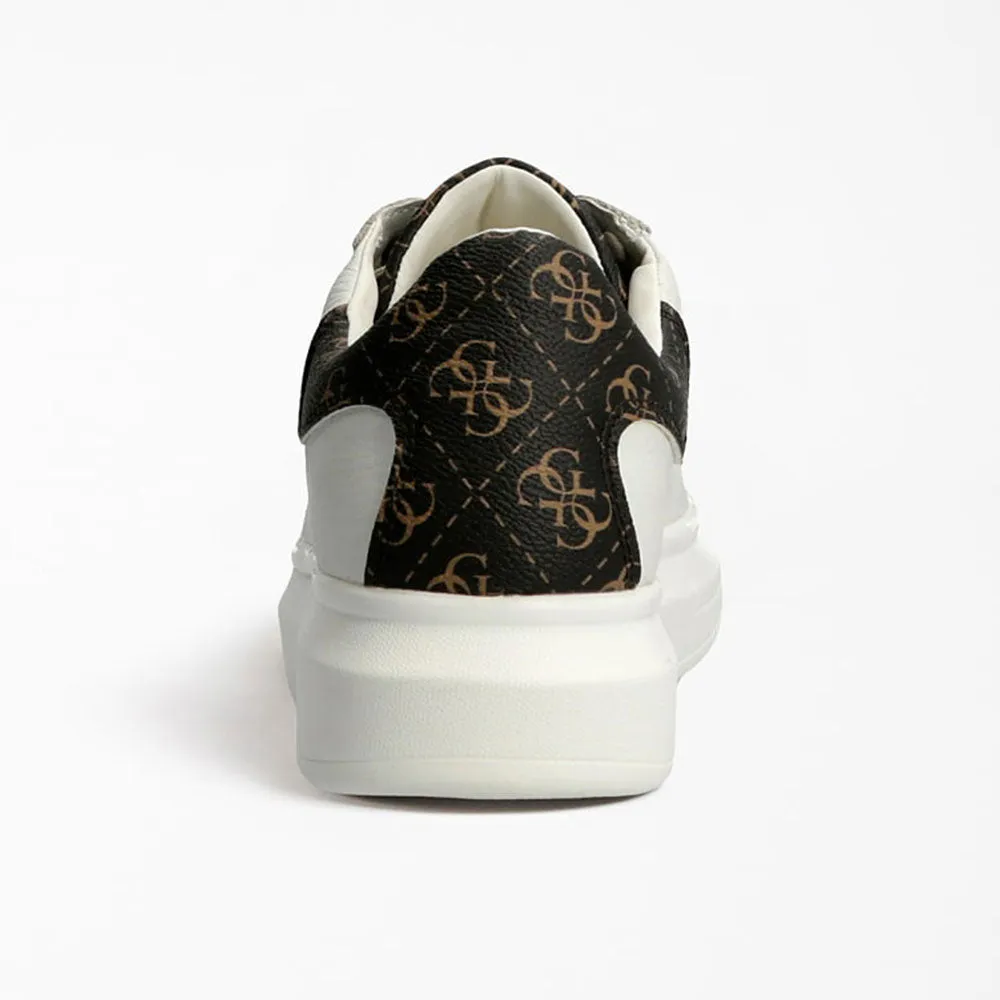 Scarpe Uomo GUESS Sneakers di colore Bianco e Marrone Logato Linea Salerno