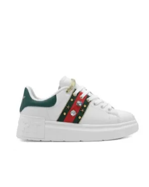 Shop Art donna scarpa sneakers Kim SASS240710 OFF WHITE / MULTICOLOR