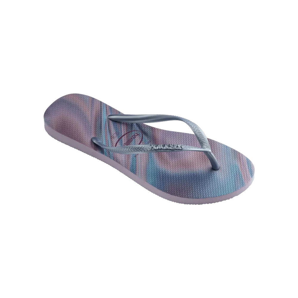Slim Iridescent Flip Flops