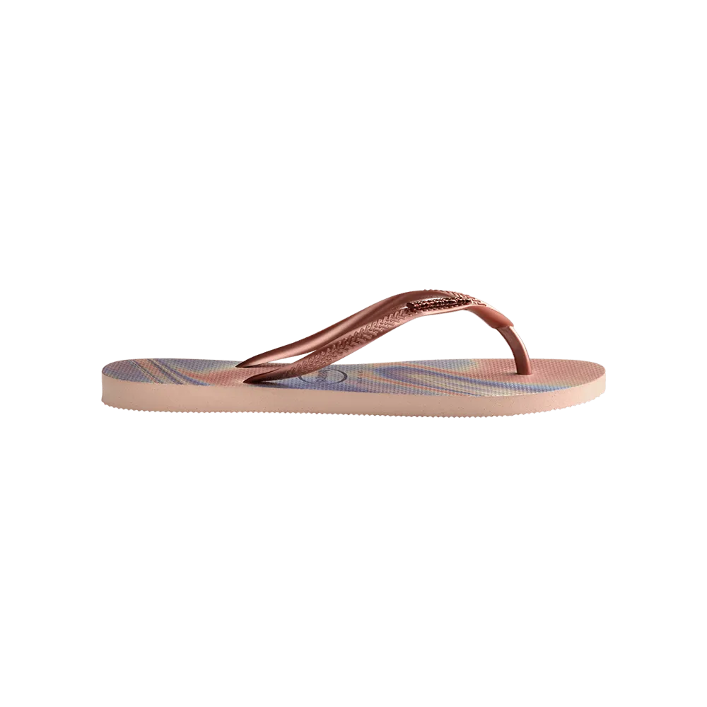 Slim Iridescent Flip Flops