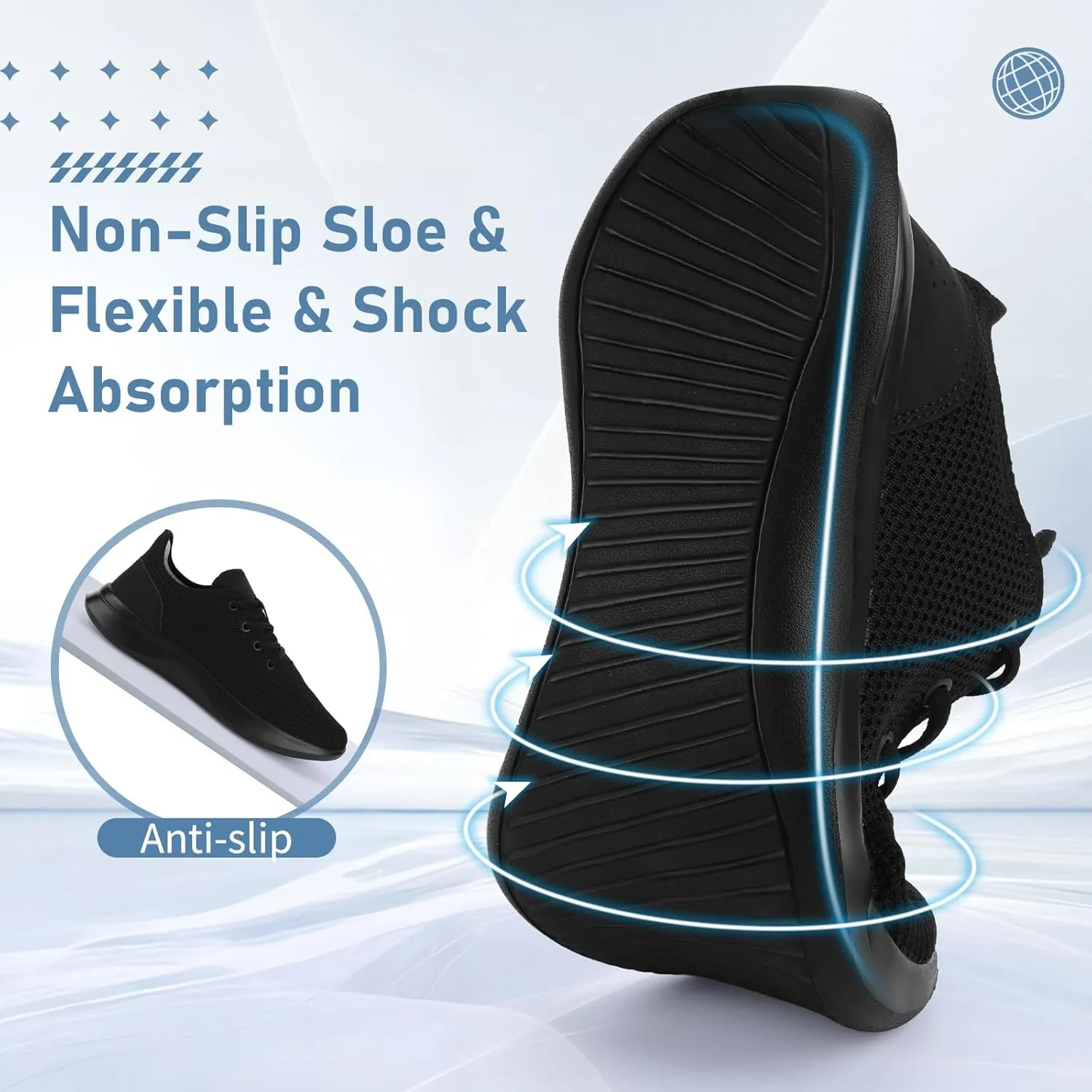 Sneakers for Women Men, Walking Shoes Tree Womens Runner Sneakers with Arch Support, Comfortable Lightweight Walking Sneakers, Non Slip Athletic Tennis Running Shoes for Gym Workout Yoga Walking