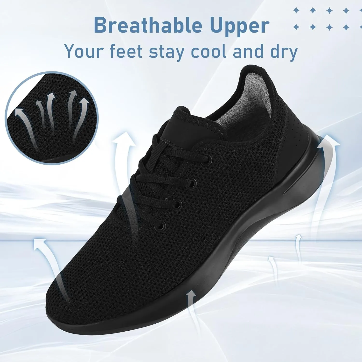 Sneakers for Women Men, Walking Shoes Tree Womens Runner Sneakers with Arch Support, Comfortable Lightweight Walking Sneakers, Non Slip Athletic Tennis Running Shoes for Gym Workout Yoga Walking