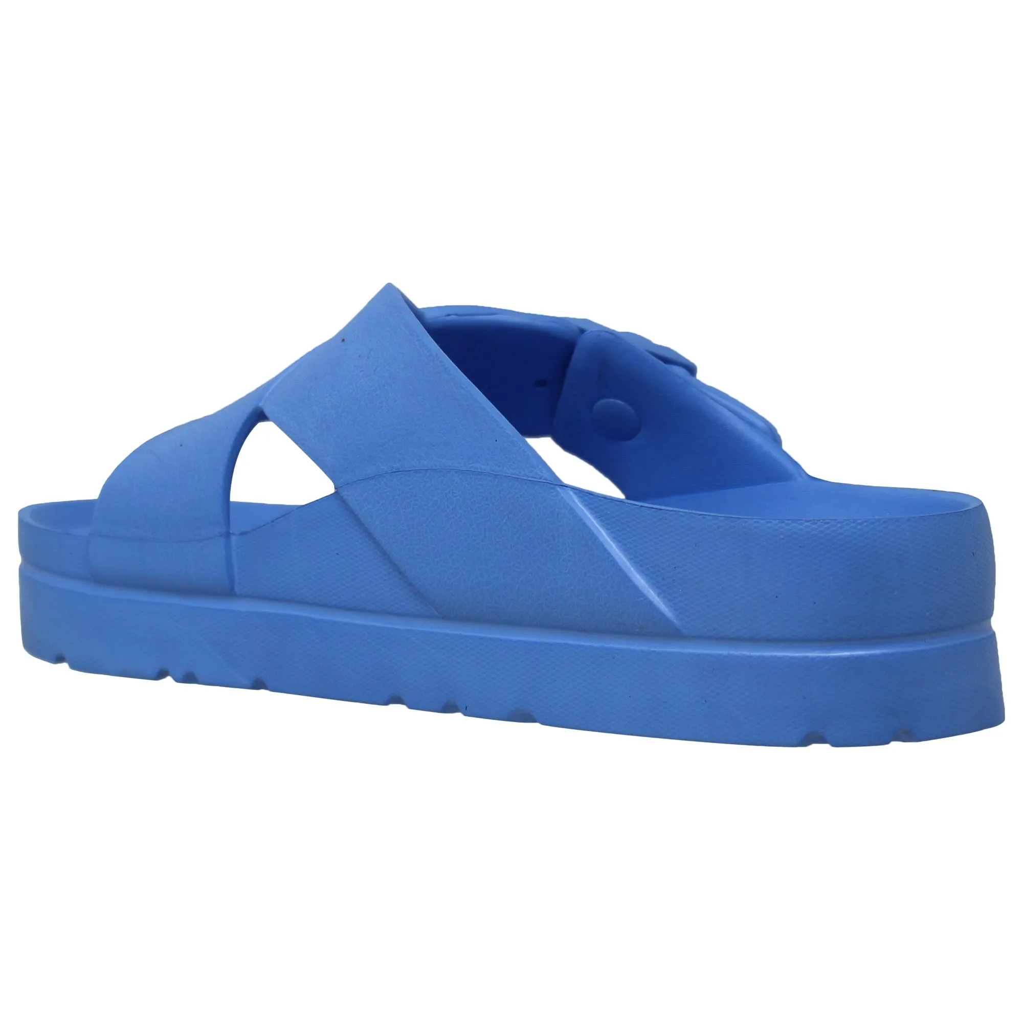 SOBEYO Light-Weight  Platform Sandals Criss-Cross Adjustable Buckles