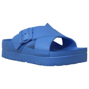 SOBEYO Light-Weight  Platform Sandals Criss-Cross Adjustable Buckles