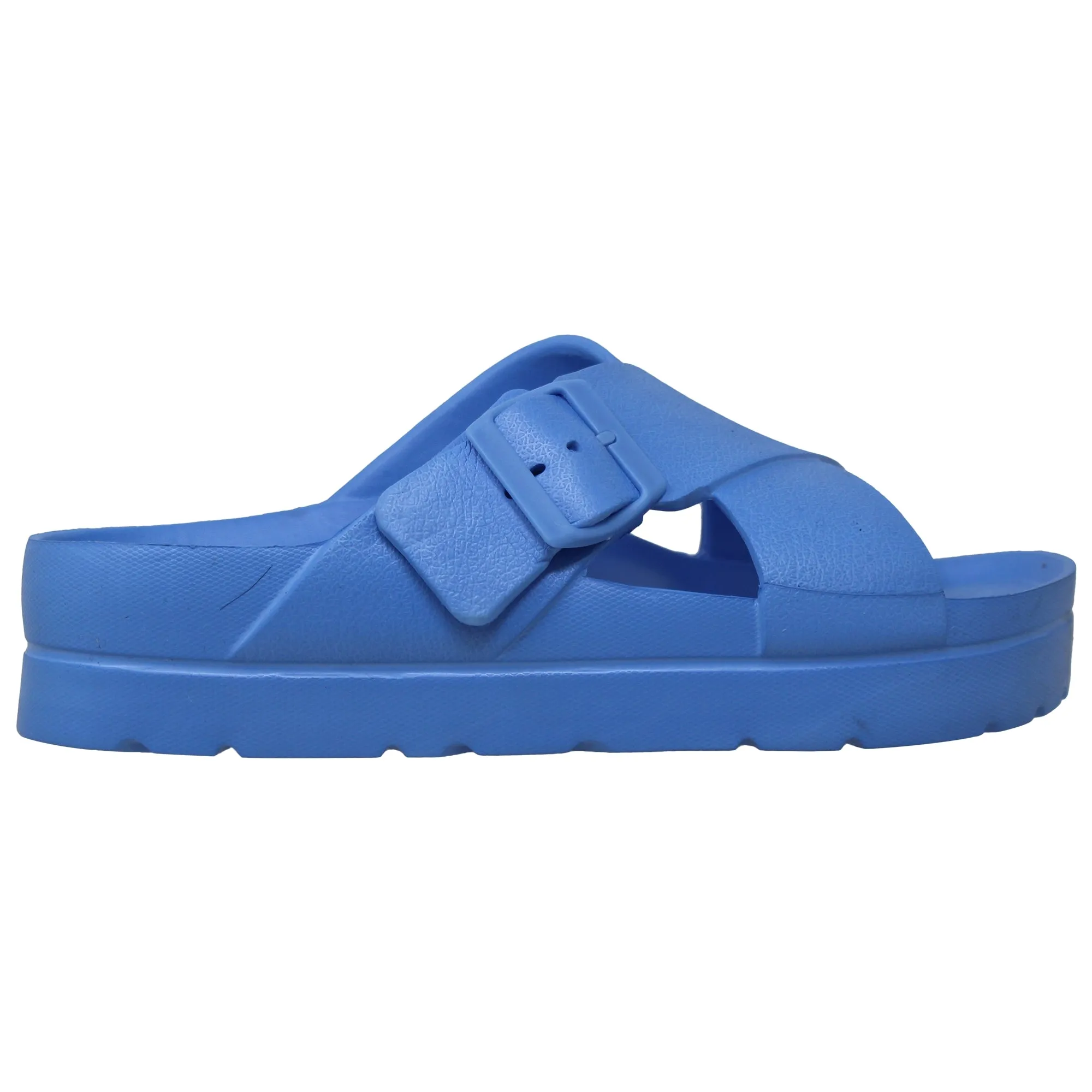 SOBEYO Light-Weight  Platform Sandals Criss-Cross Adjustable Buckles