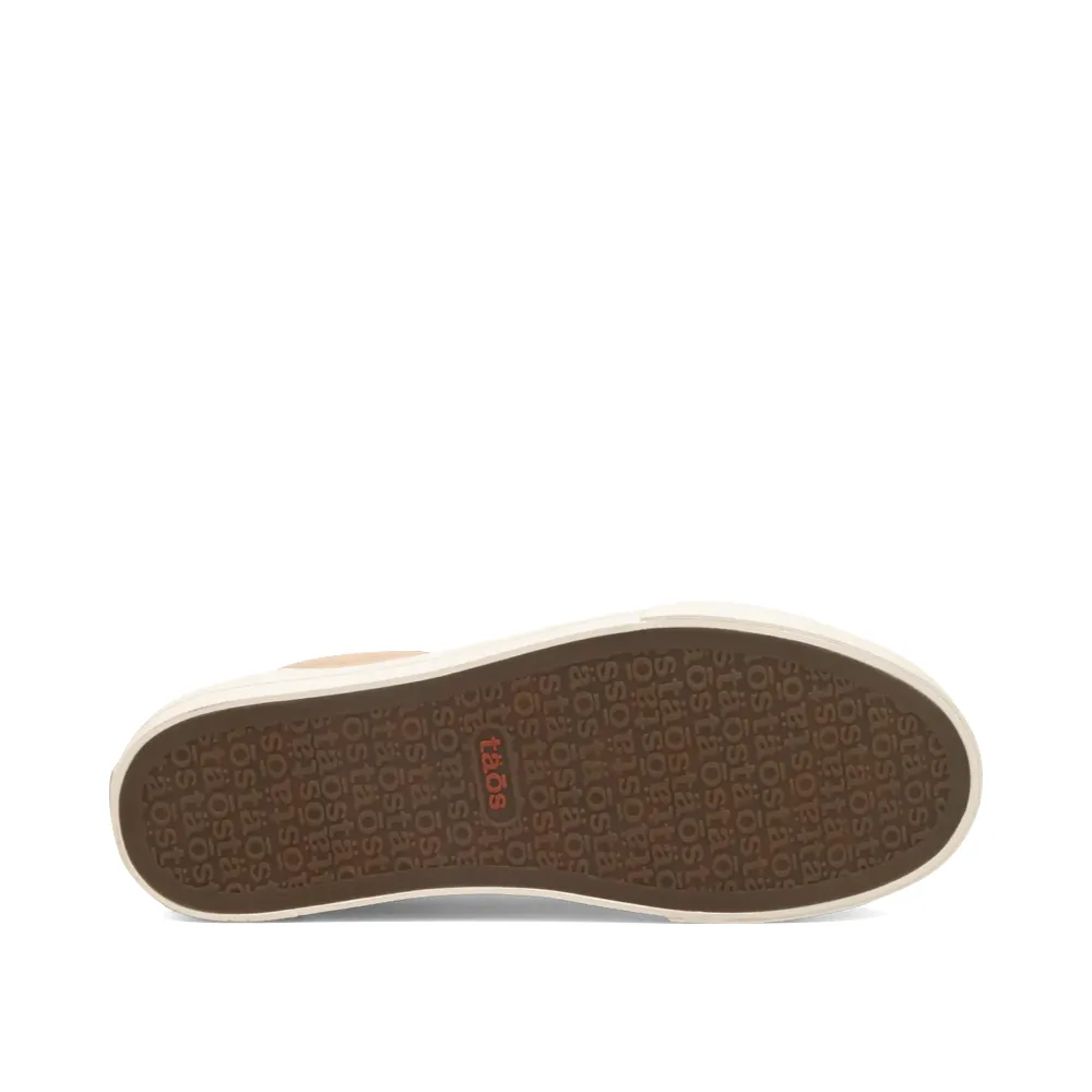 Taos Women's Plim Soul Canvas Lace Sneaker in Ecru/Tan Multi