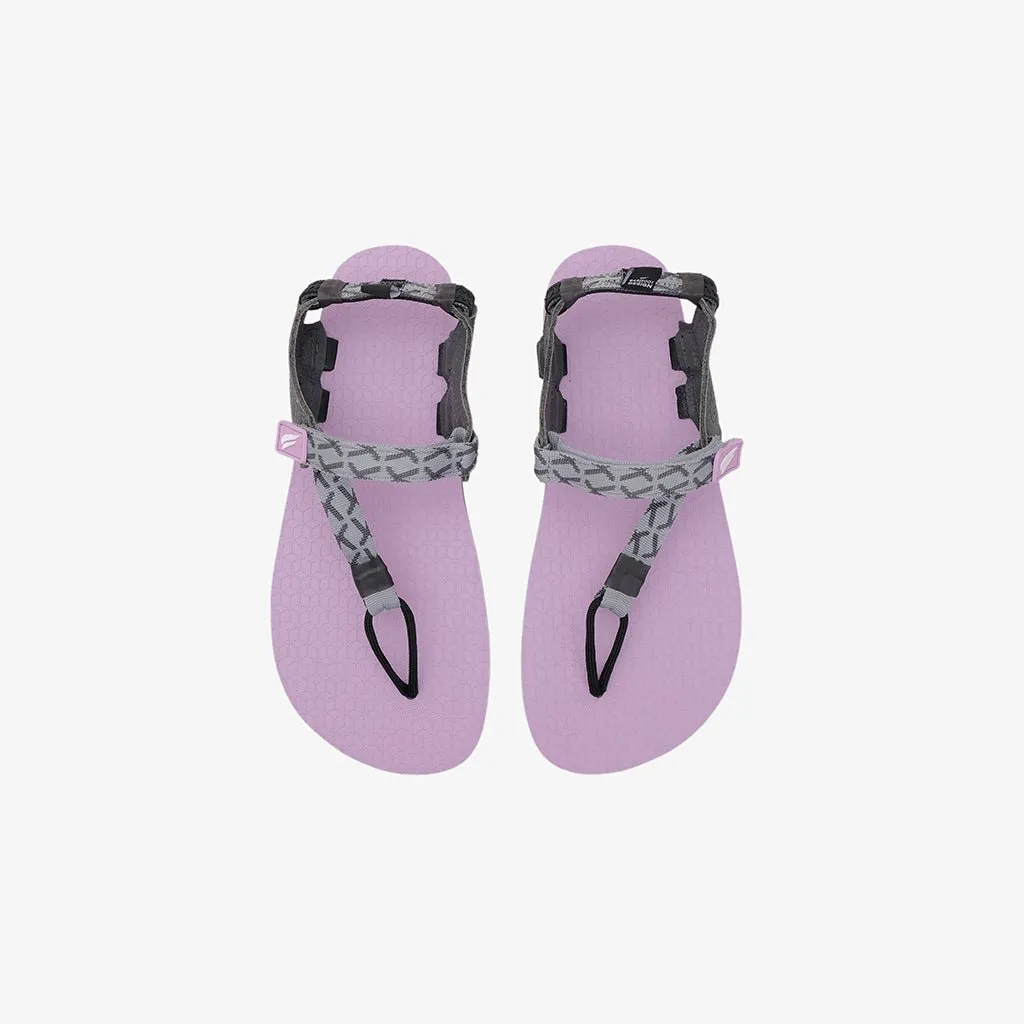 Tapak V1.5 Barefoot Flip Flops - Light Grey On Purple Mauve
