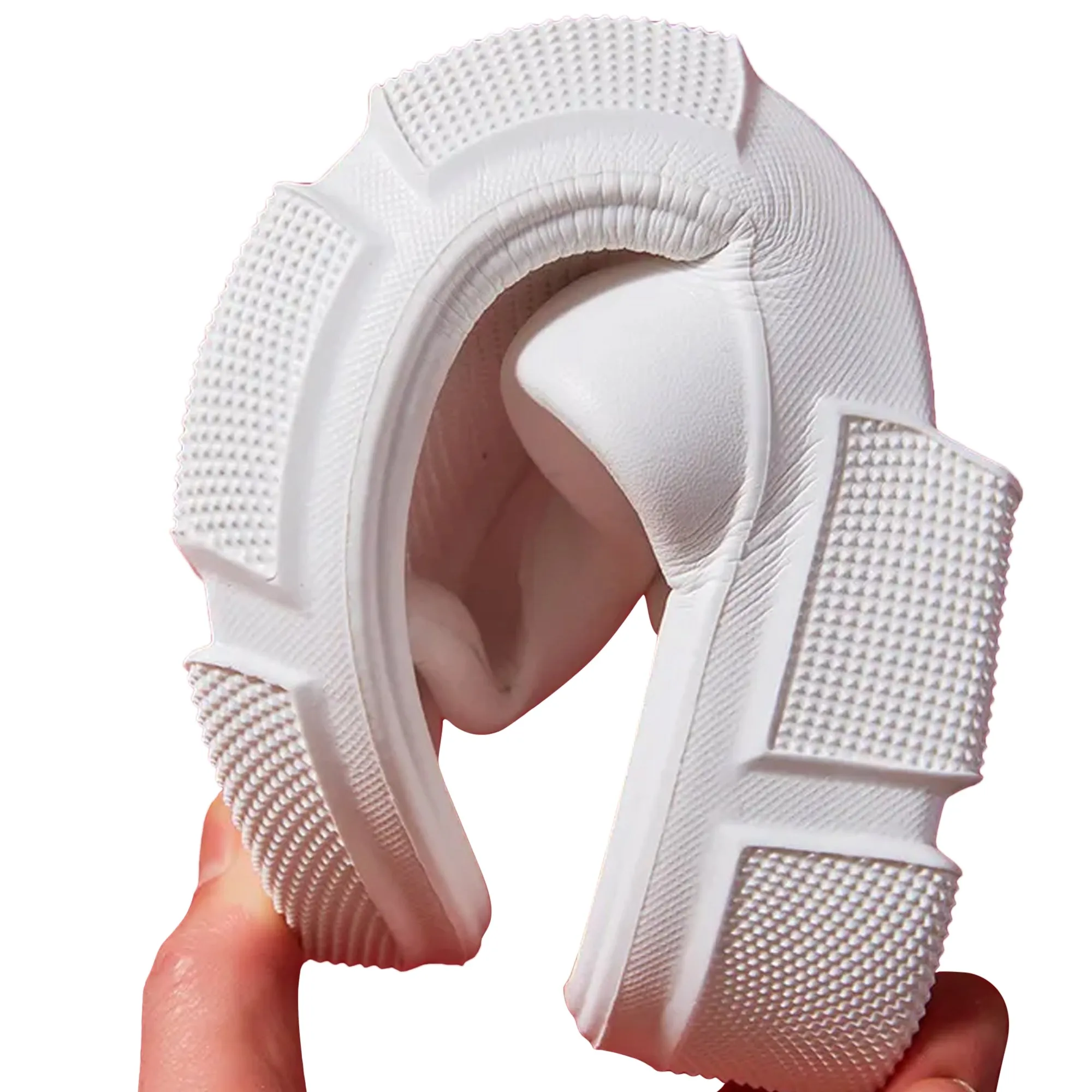 Thong Slide Chucky Sole Platform Sandals Light-Weight EVA White
