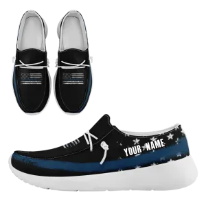 Unique Gift,Personalized  America Flag Sneakers, Custom Patriotic Loafer Shoes,  Canvas Slip On Shoes,FN018-24020303-2w