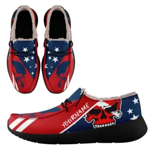 Unique Gift,Personalized Flag Sneakers, Custom Patriotic Fur Lining Loafer Shoes, Best Gift for Vateran.FN042-24020295-3b