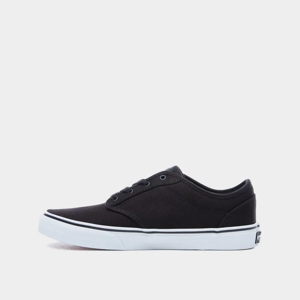Vans Youth Atwood Canvas Sneaker Black/White _ 183680 _ Black