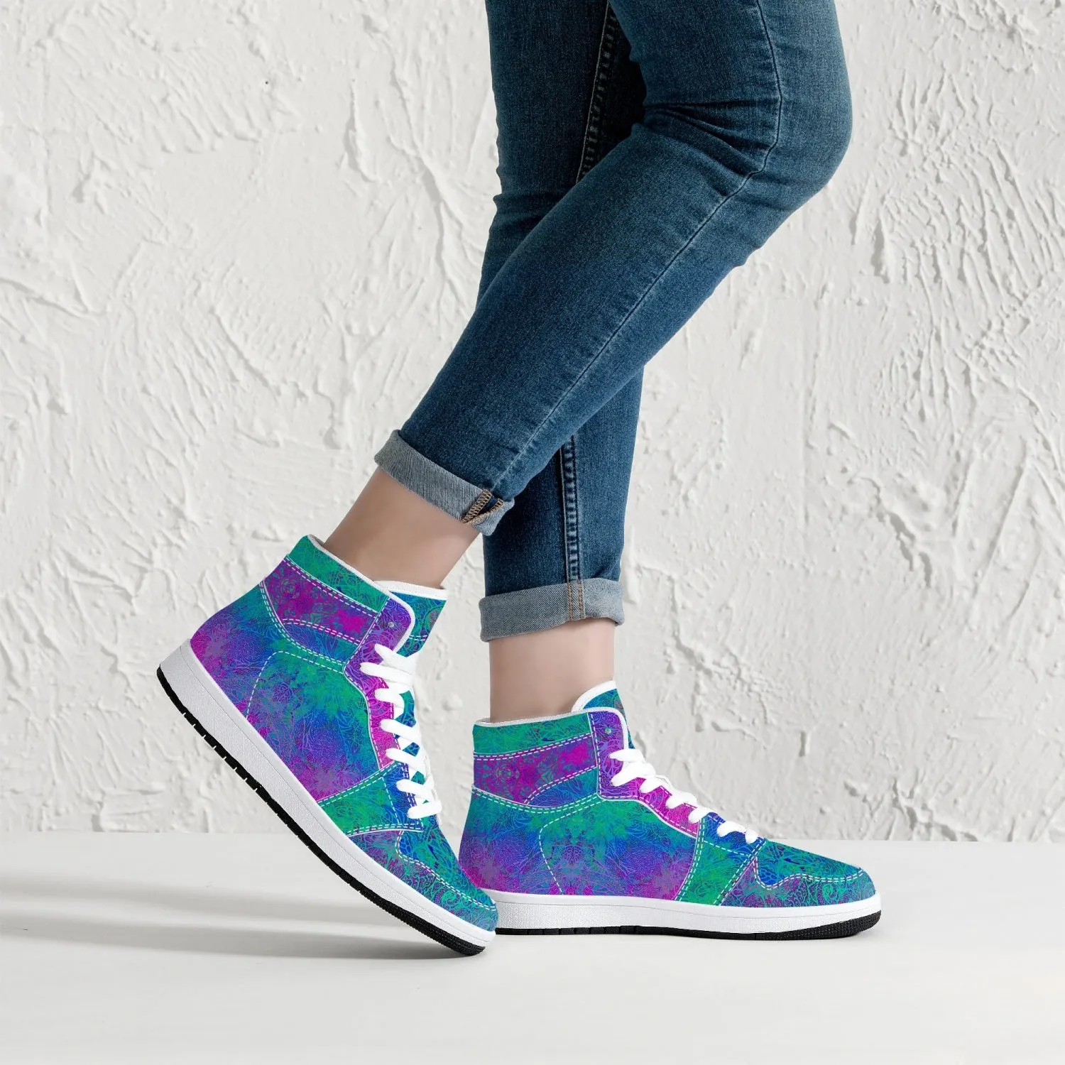Violet Sea High-Top Sneakers