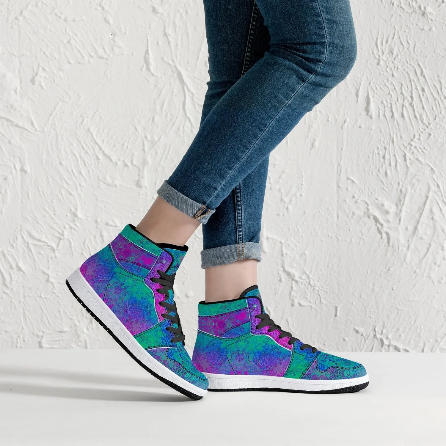 Violet Sea High-Top Sneakers