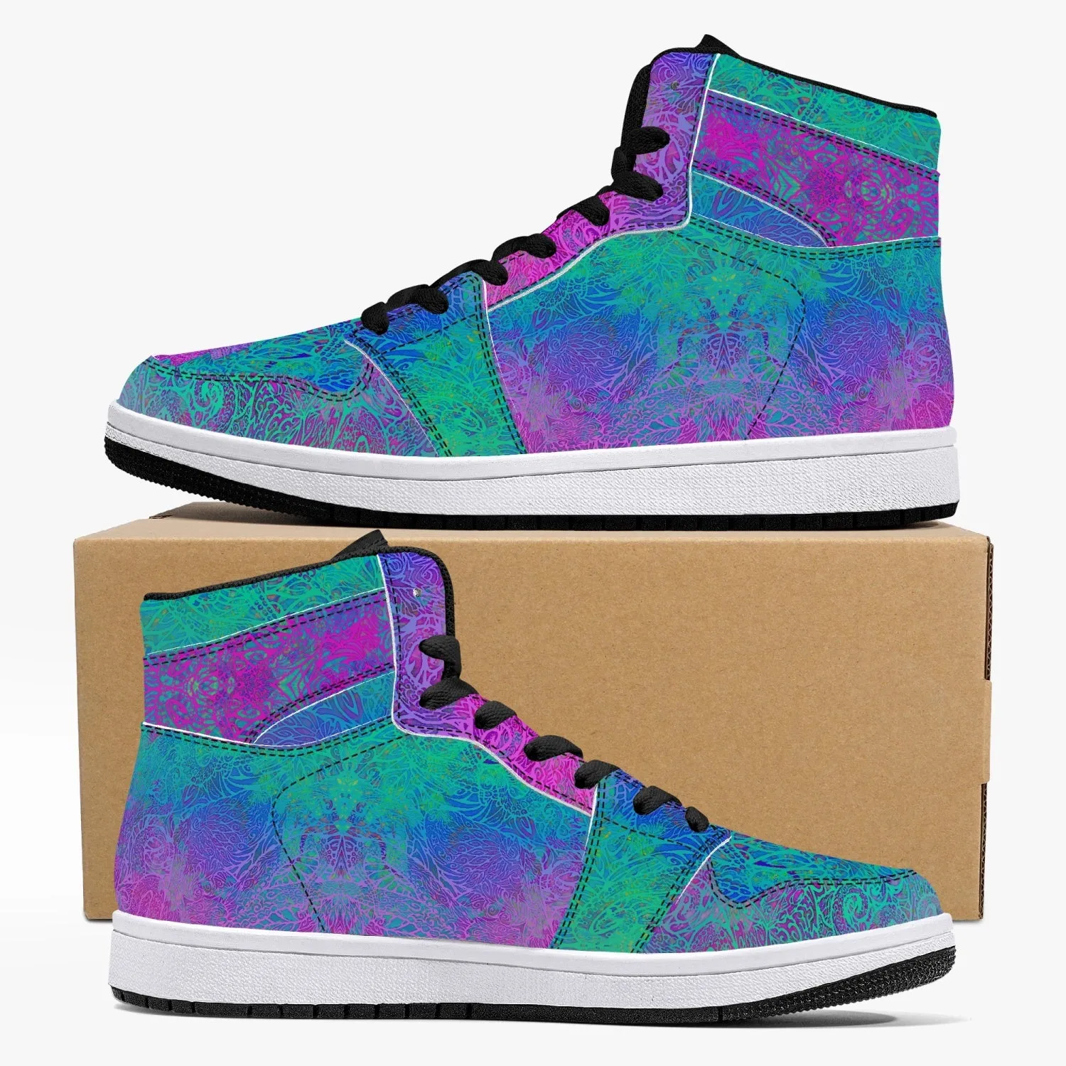 Violet Sea High-Top Sneakers