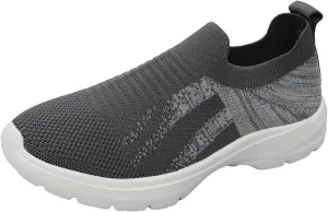 Women's Slip on Walking Shoes Non Slip Memory Foam Vintage Wide Running Shoes Breathable Gym Workout Shoes Lightweight Sneakers Indoor Outdoor