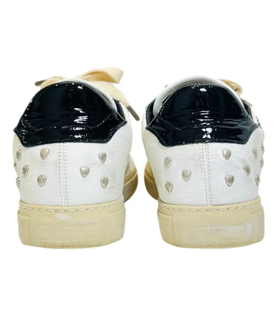 Zadig & Voltaire Heart Studded Leather Sneakers. Size 40